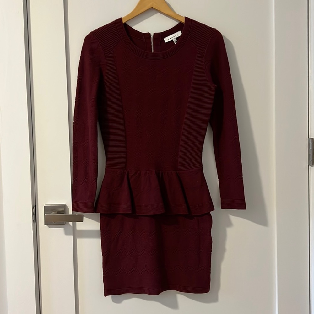 Sandra Burgundy Dress 2 US8